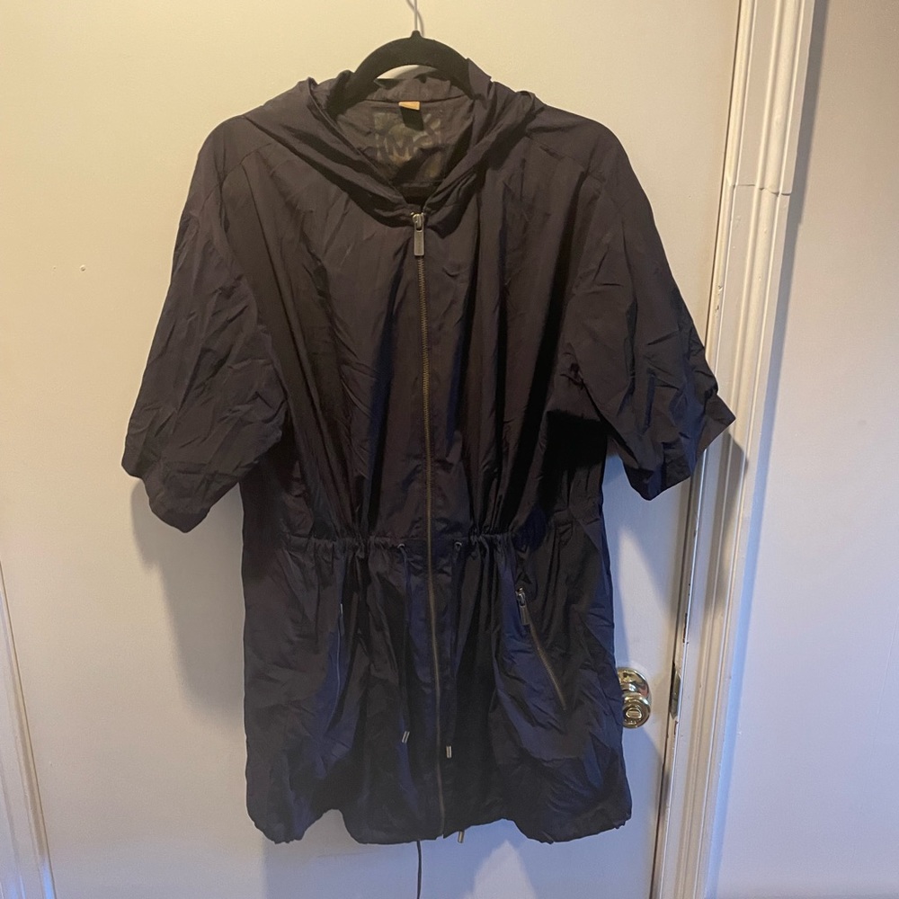 Blue short sleeve Michael kors rain coat in small